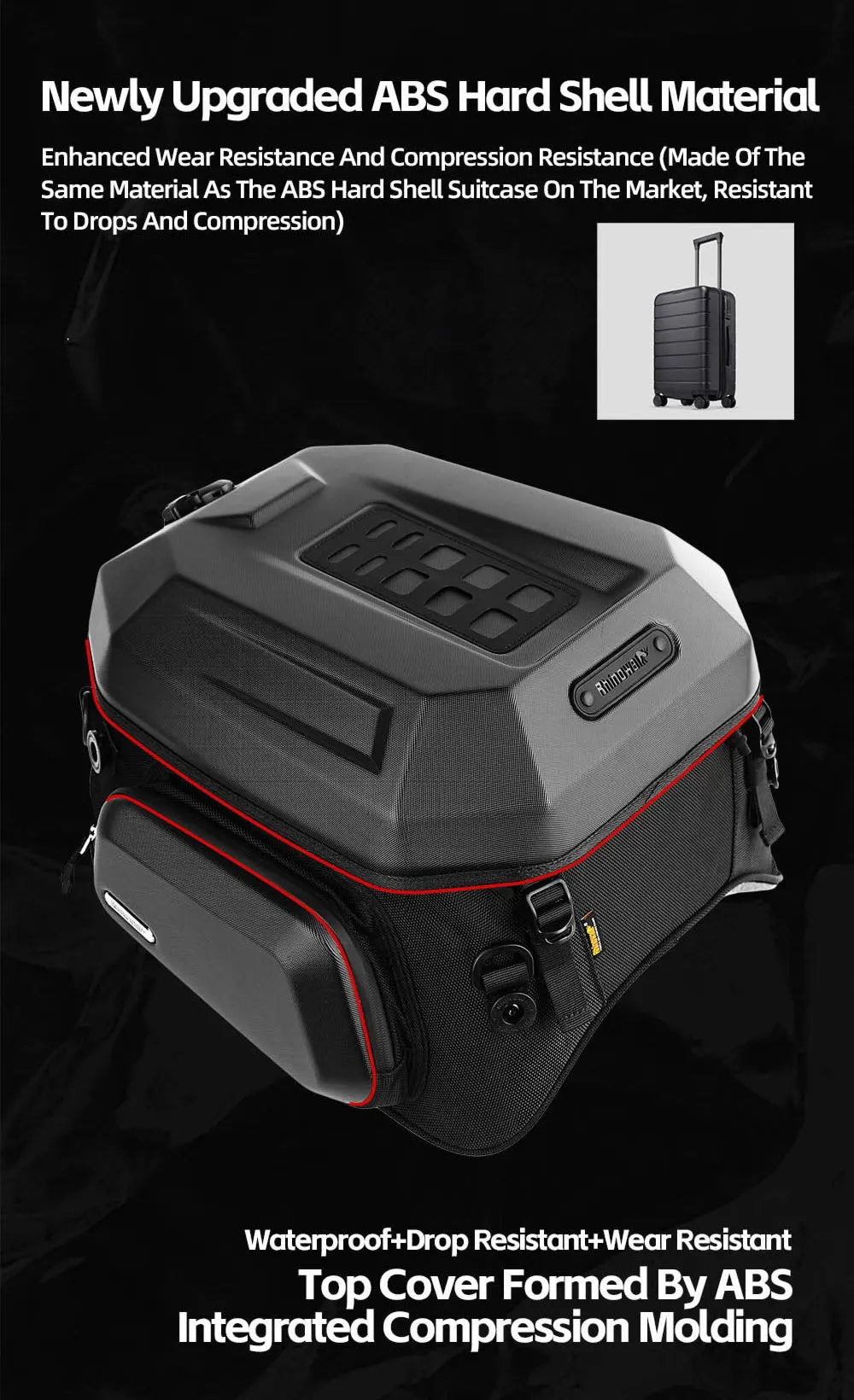 Rhinowalk 23-35L Hardshell Waterproof Motorcycle Tail Box - image 12