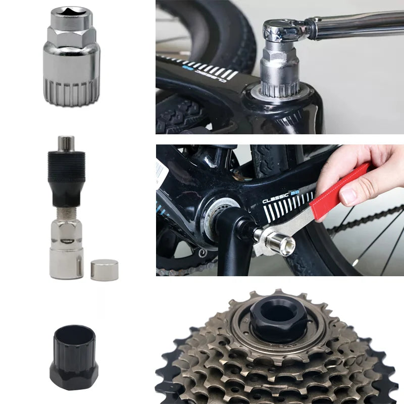 Bicycle Repair Tool Kit – Flywheel Remover, Chain Breaker & Bottom Bracket Tool