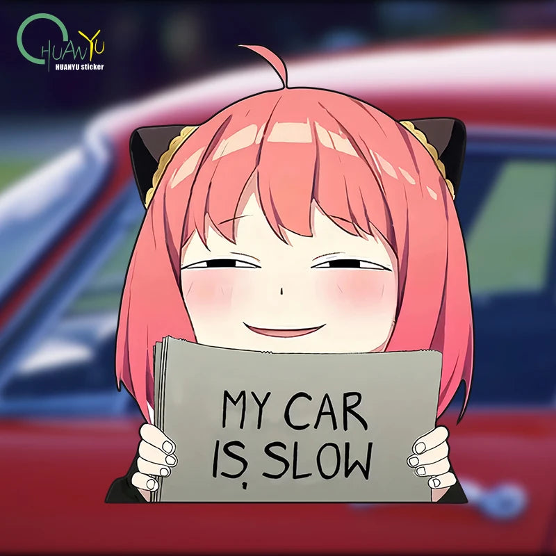 Cartoon-Style Reflective Car Sticker for Doors and Interior Panels
