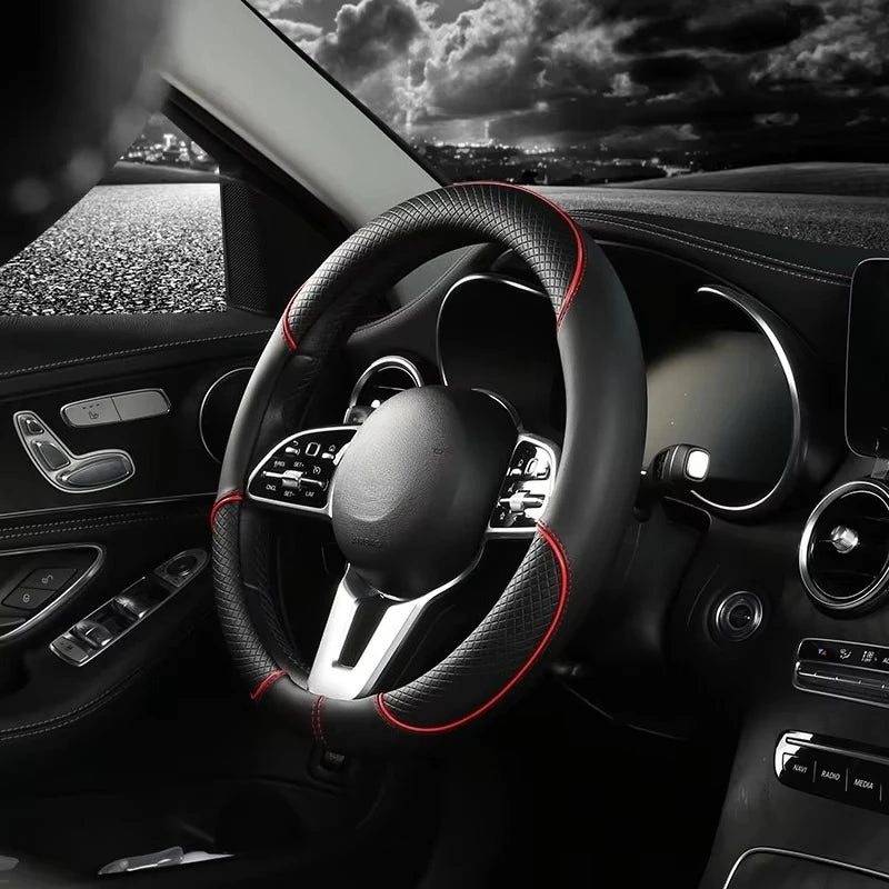 Diamond Texture Steering Wheel Cover, 14.5 to 15 Inch