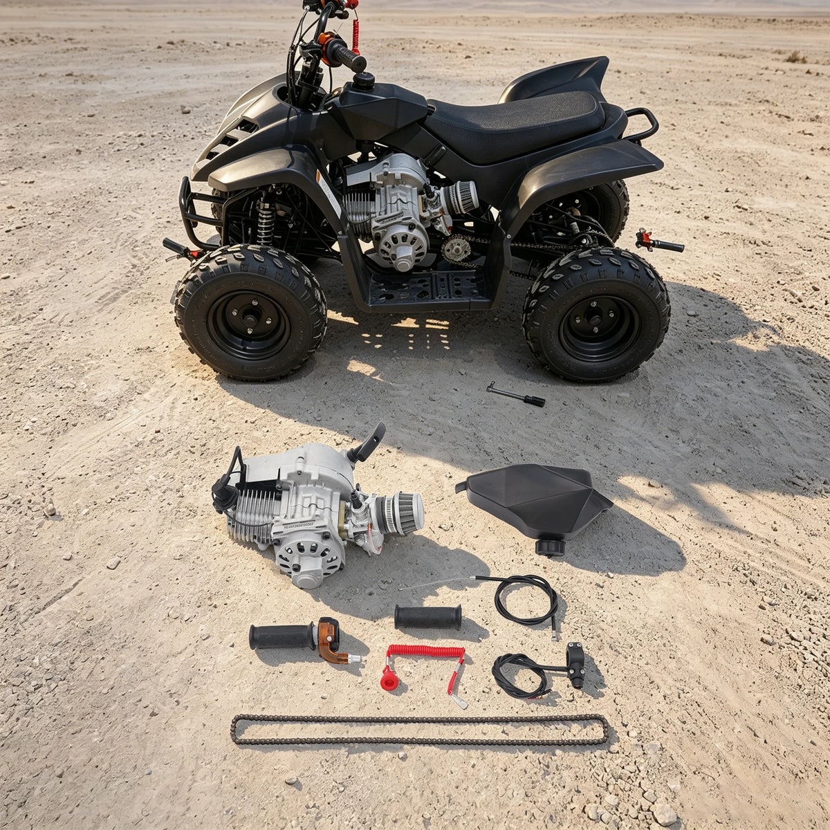 49cc 2-Stroke Gas Engine Kit for Pocket Bikes and Mini ATVs