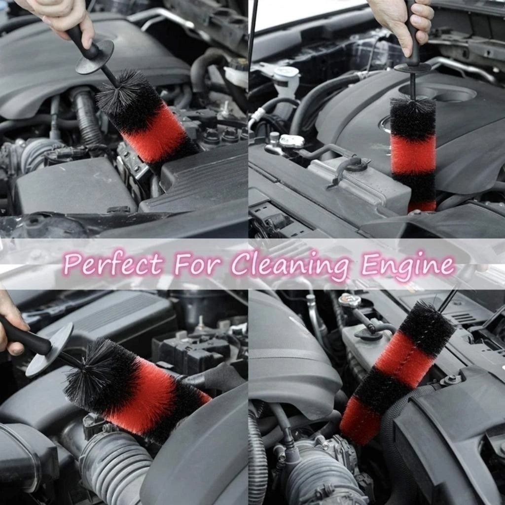 Long Handle Wheel and Rim Cleaning Brush