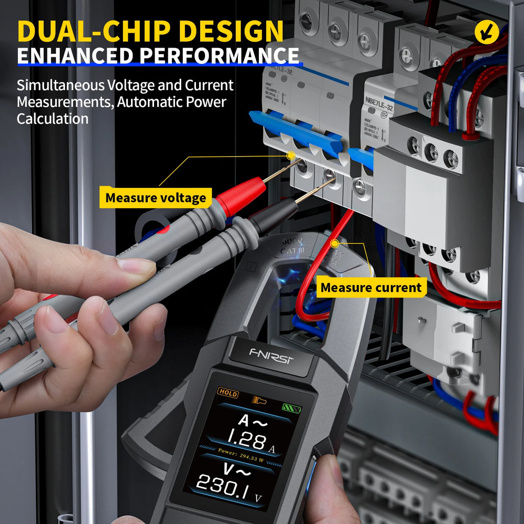 DMC-100 DC AC Current Clamp Meter 10000 Counts Digital Clamp Meter 600A Amperimetric Clamp USB Tester NCV Electrician Tools