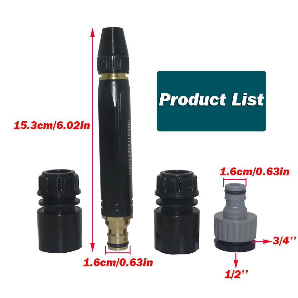 4-Piece Adjustable Car Wash Water Gun - High Pressure Alloy Nozzle - image 7
