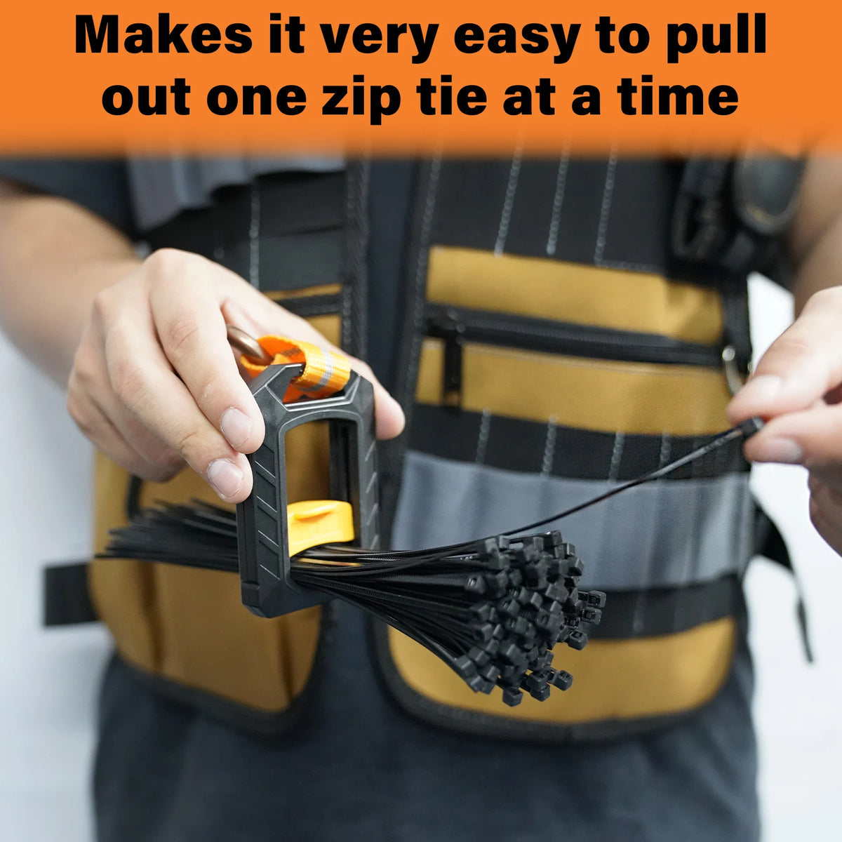 Reusable Zip Tie Holder Organizer Band