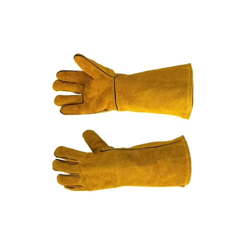 Flame-Retardant Heat-Proof Welding Work Gloves, Yellow