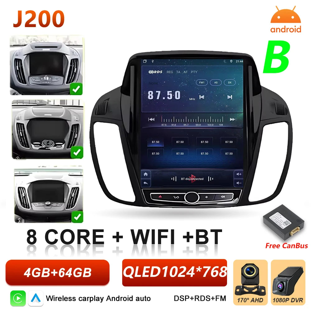 Ford C-MAX & Kuga 2 9.7 Inch Car Radio Wireless CarPlay & Android Auto - image 24
