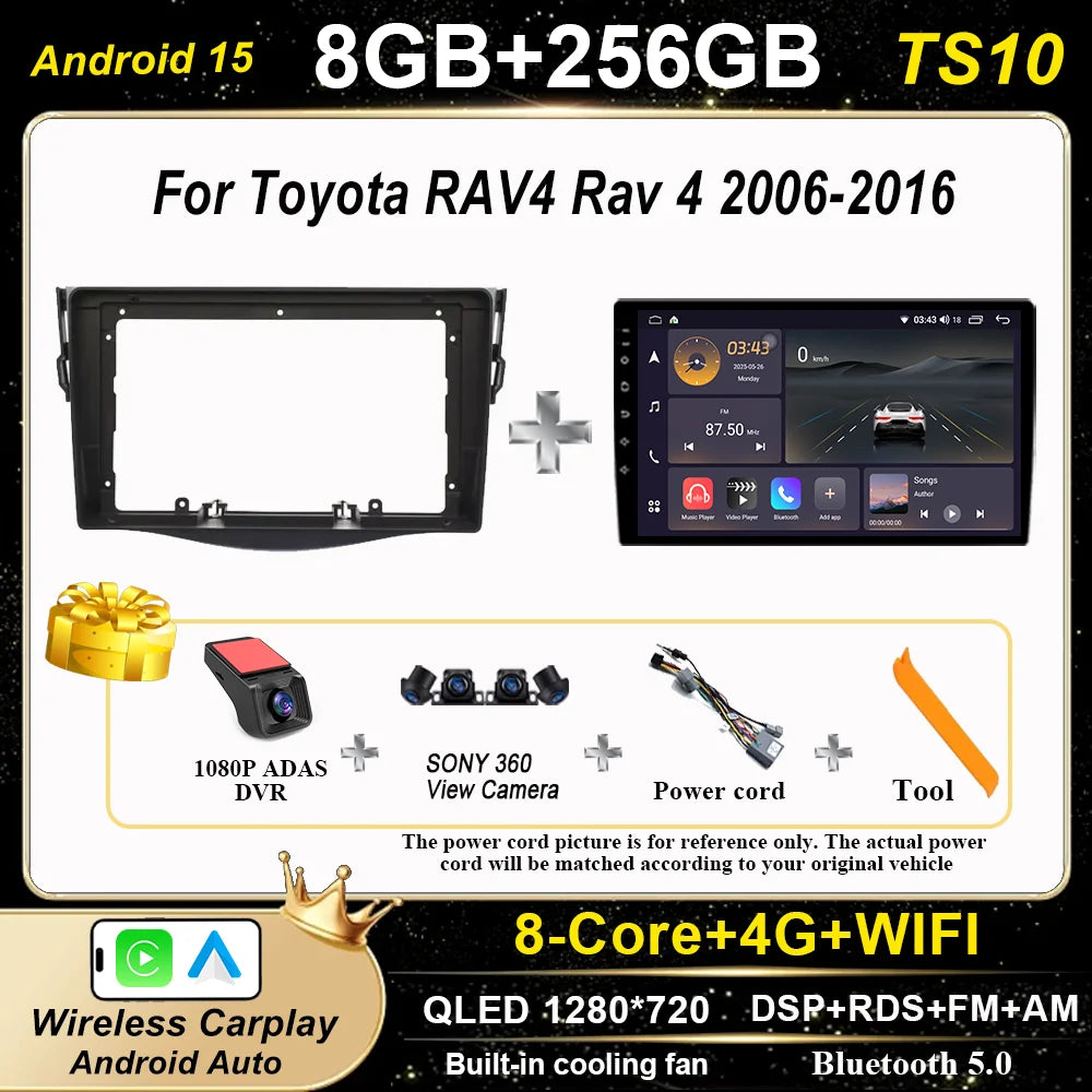Toyota RAV4 2006-2016 Android Auto Car Stereo GPS Multimedia Player - image 10