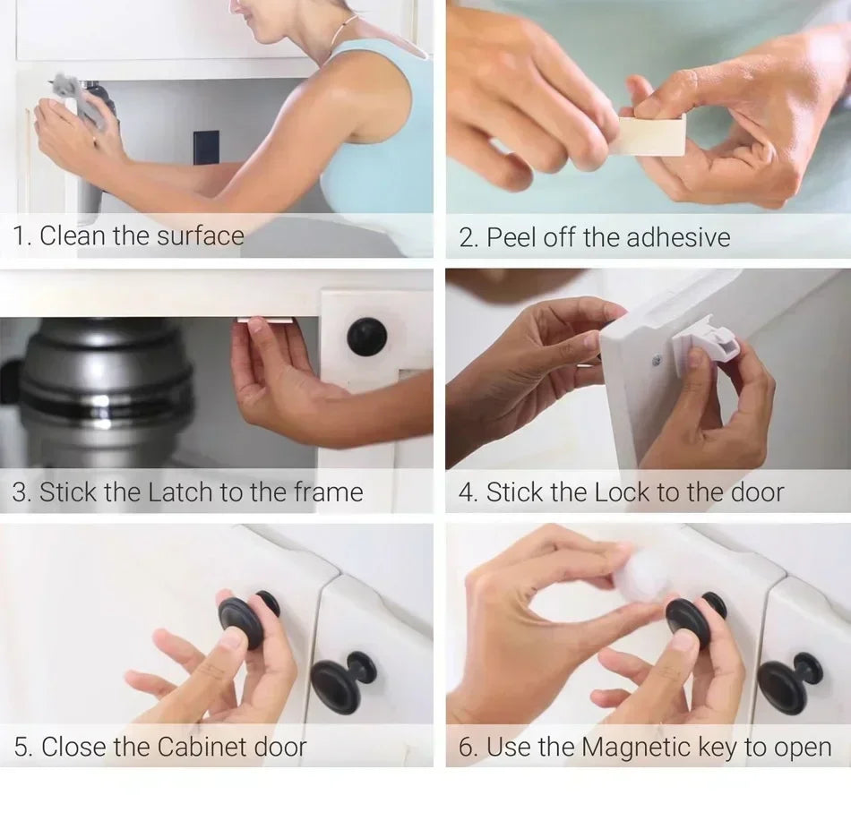 Magnetic Invisible Child Safety Locks for Drawers & Cabinets - image 17