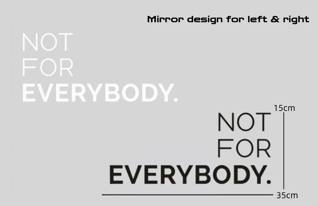Not For Everybody JDM Car Door Decals, Racing Style Graphics - view 11