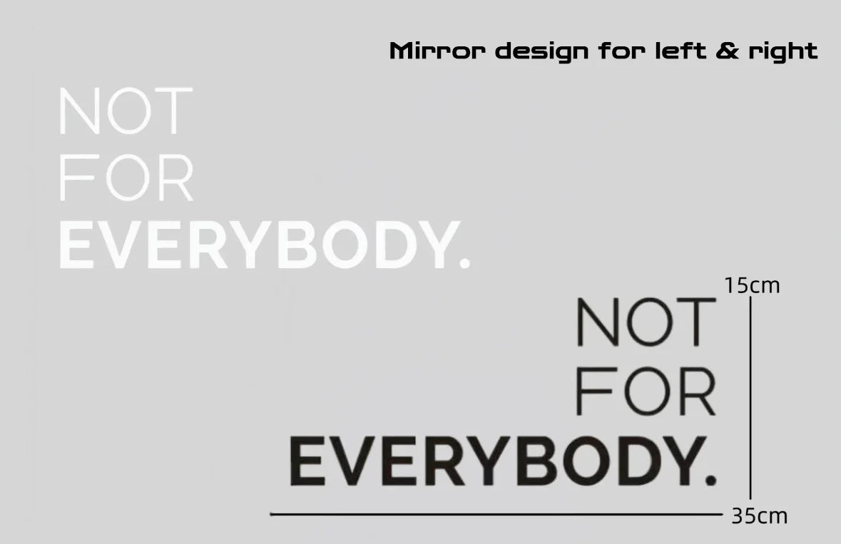 Not For Everybody JDM Car Door Decals, Racing Style Graphics - view 11