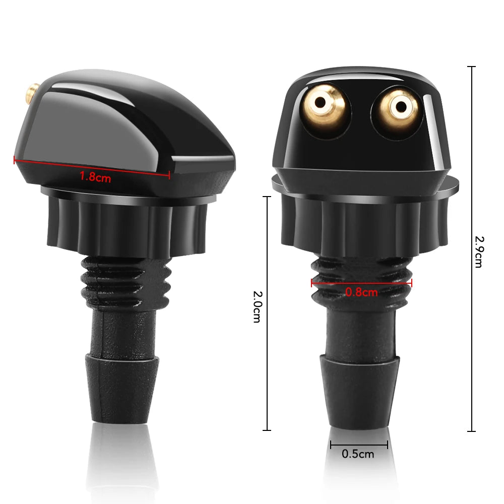Windshield Washer Nozzles 2Pc – Adjustable Front Spray Jeep Dodge Ram - image 4