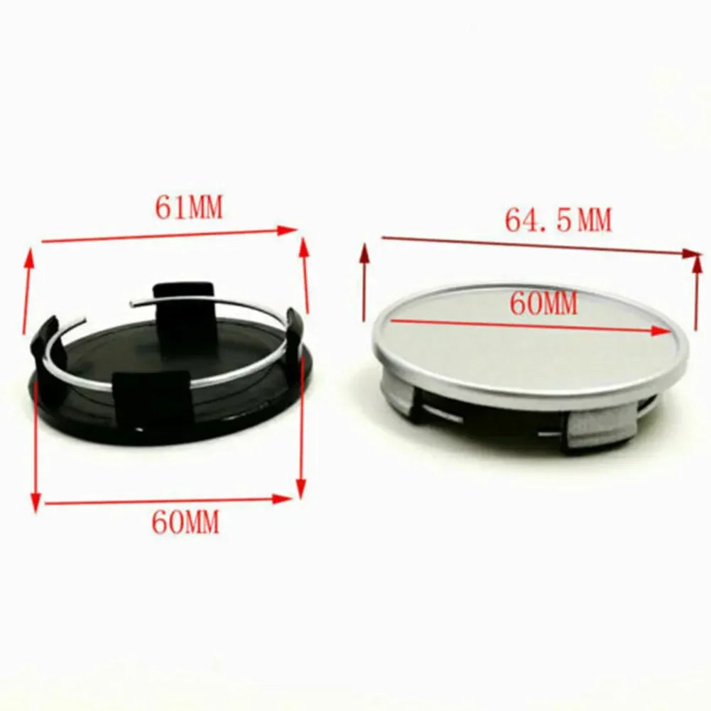 65mm Universal Wheel Hub Caps, 4-Pack