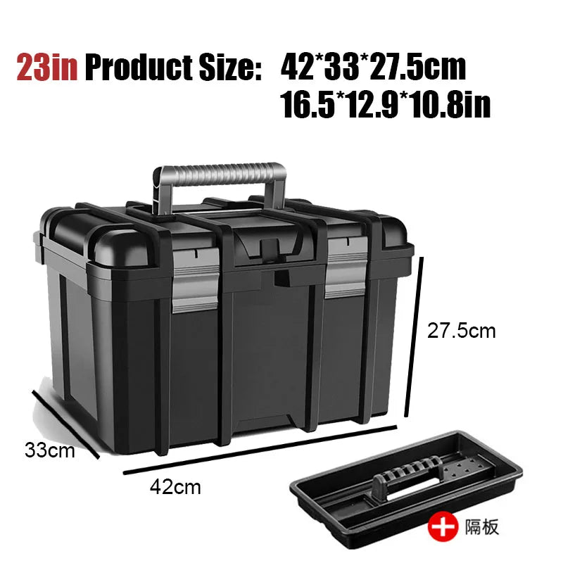 Large Capacity Multifunctional Household Portable Tool Box 22/24 Inch Hardware Organizer