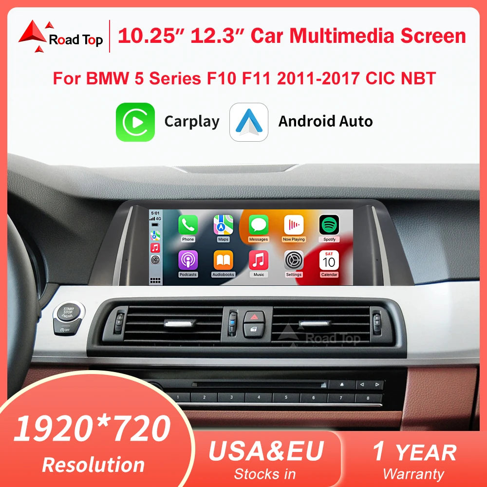 BMW 5 Series Wireless CarPlay & Android Auto Multimedia Player