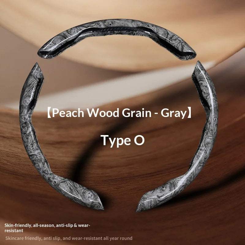 3-Piece Wood Grain Car Steering Wheel Cover, Minimalist Style - view 7