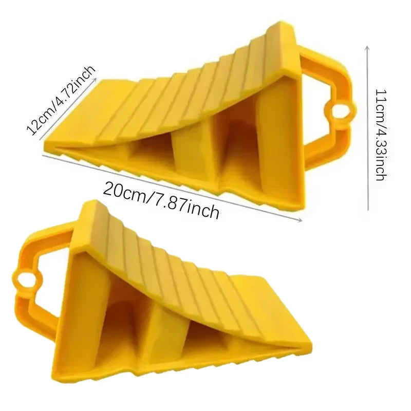 Heavy-Duty Trailer Wheel Chock with Handles