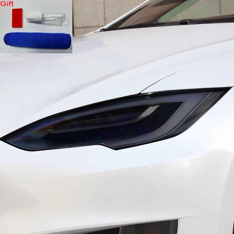 Tesla Headlight Tint Film - Smoke & Clear TPU Protection