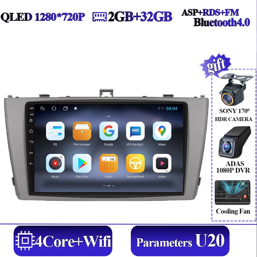 Toyota Avensis T27 9 Inch Android Car Stereo Wireless CarPlay - image 9