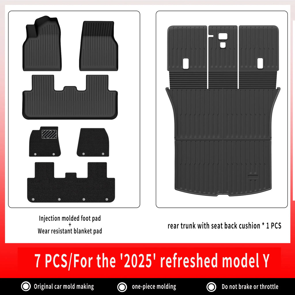 All-Weather TPE Floor Mats & Cargo Liner for Tesla Model Y 2025+ - image 23