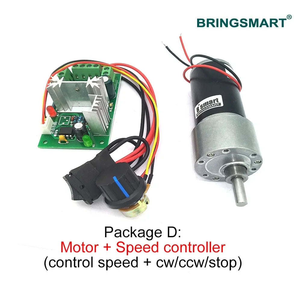 12V/24V DC Gear Motor, High Torque, Self-Locking