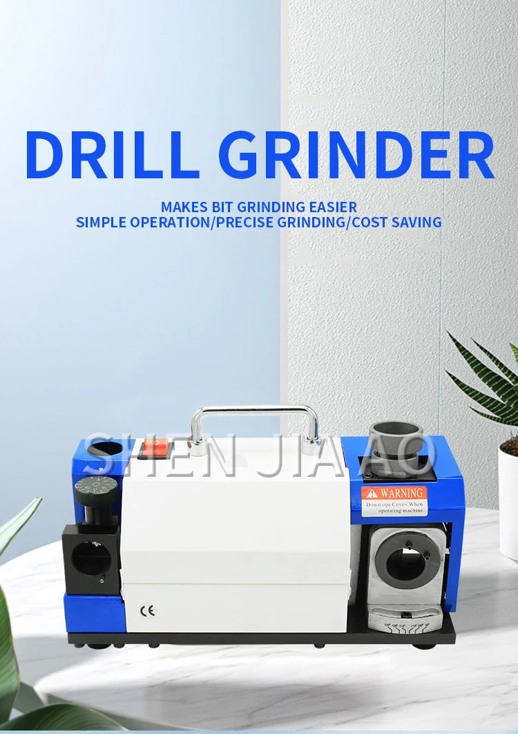 Desktop drill bit sharpener 3 to 13mm, twist drill grinder with adjustable point angle