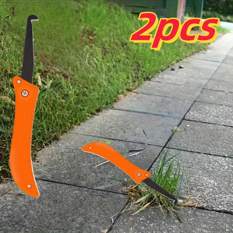 2-Piece Foldable Metal Weed Puller – Lightweight Garden Weeder