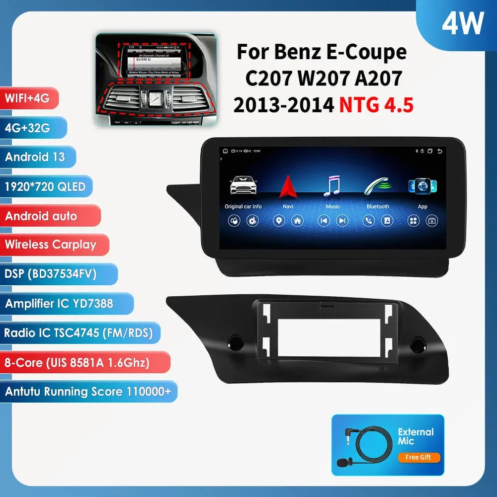 Android 13 Car Stereo for Mercedes-Benz E-Class C207 W207 A207 10.25 - image 9