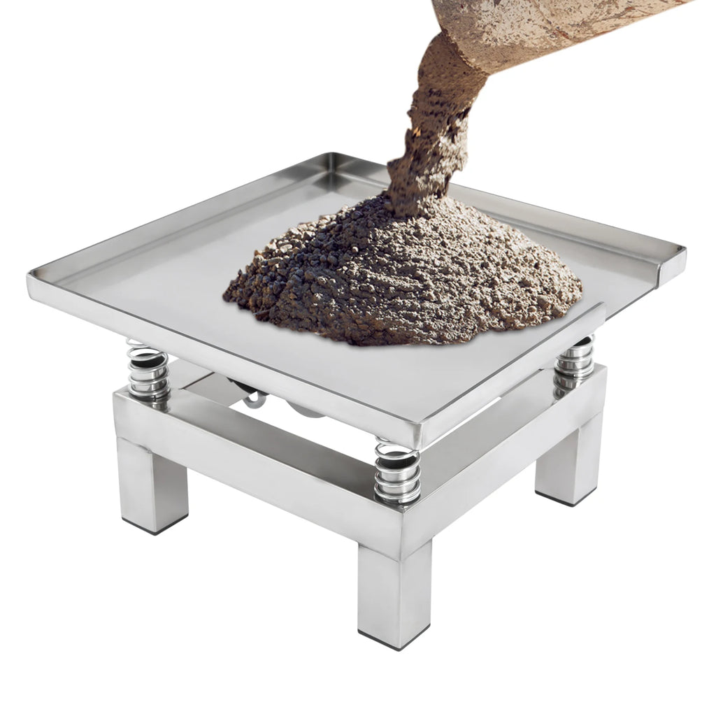 Concrete vibration table 35x35cm, 50W stainless steel vibrating platform