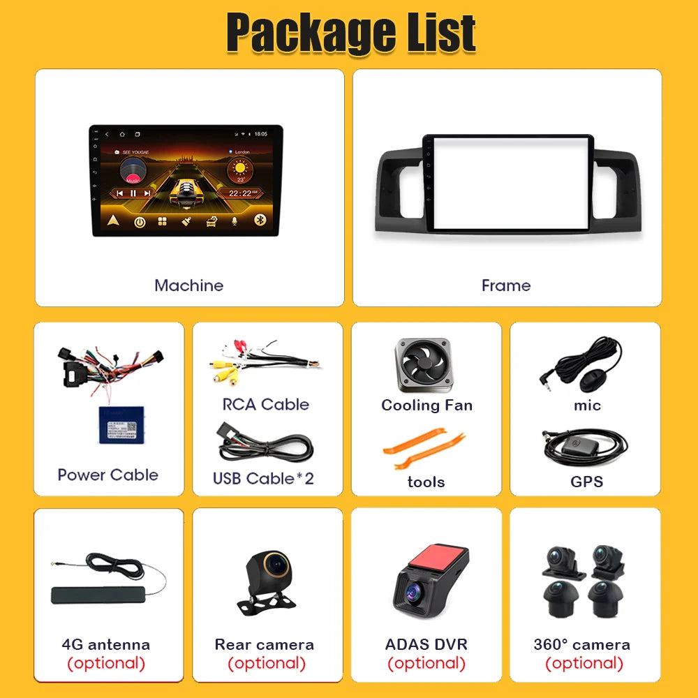 Android Car Multimedia Player for Toyota Corolla 2000-2006 - image 4