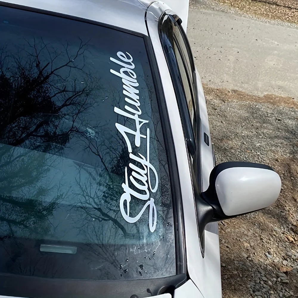 Stay Humble Vinyl Car Decal - Waterproof Windshield Sticker - image 2