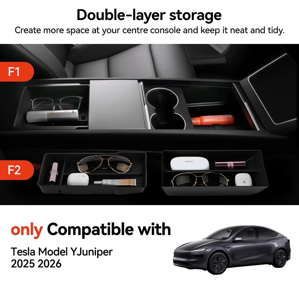 Center Console Hidden Storage Box for Tesla Model 3 and Model Y