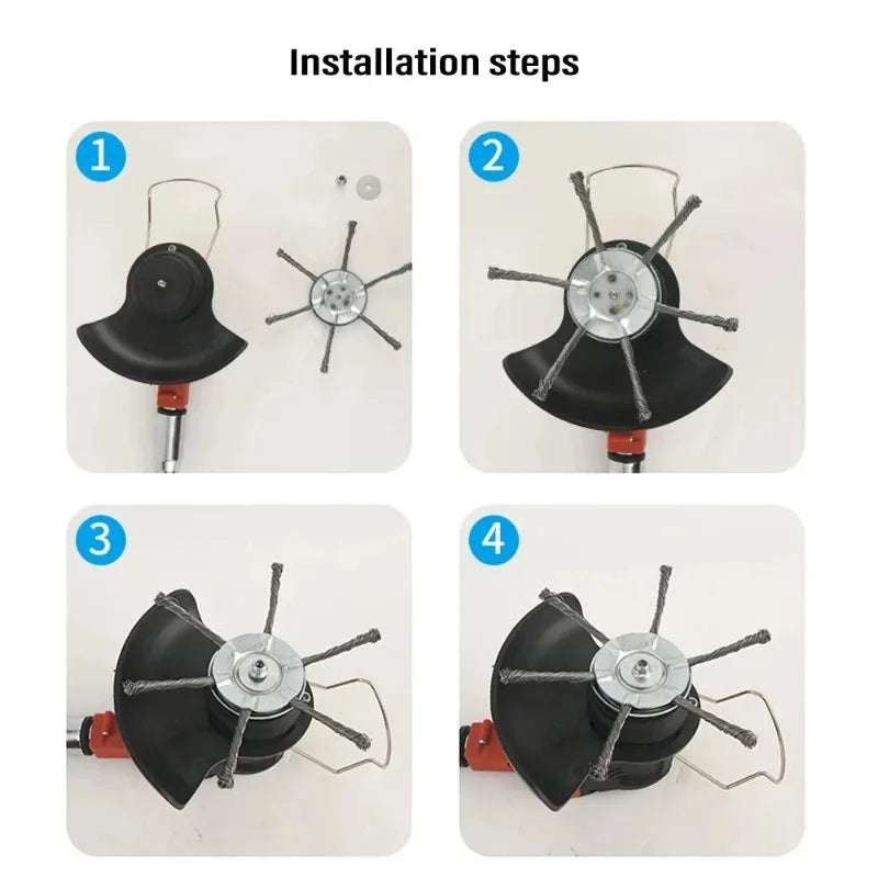 Steel Wire Weed Brush Head for Grass Trimmers