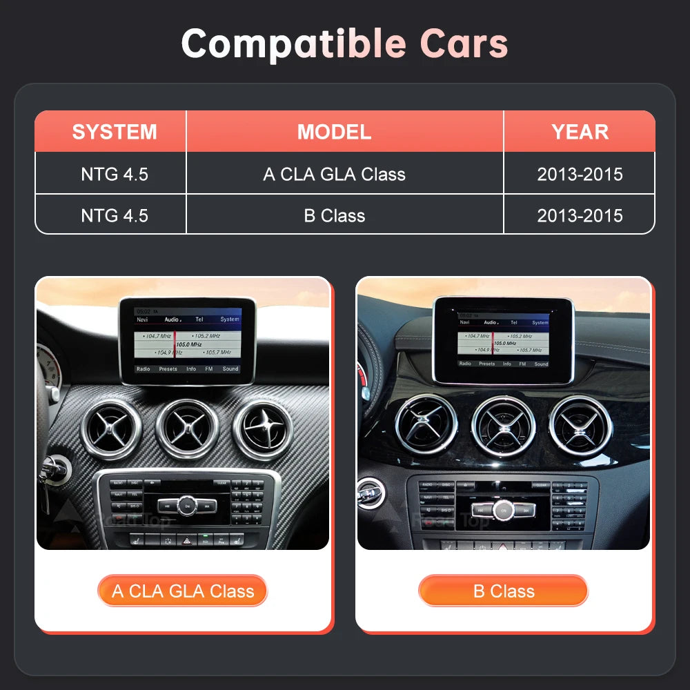 RoadTop Wireless CarPlay Android Auto 10.25" Screen for Mercedes - image 2