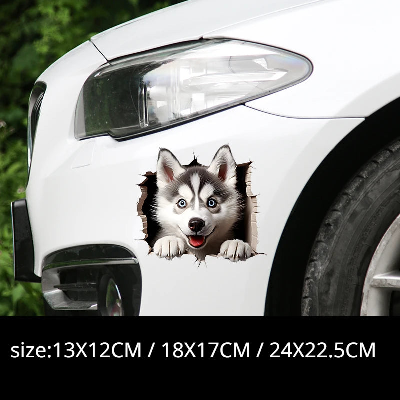 3D Dog Car Sticker, Waterproof Window and Bumper Scratch Cover Decal - view 13