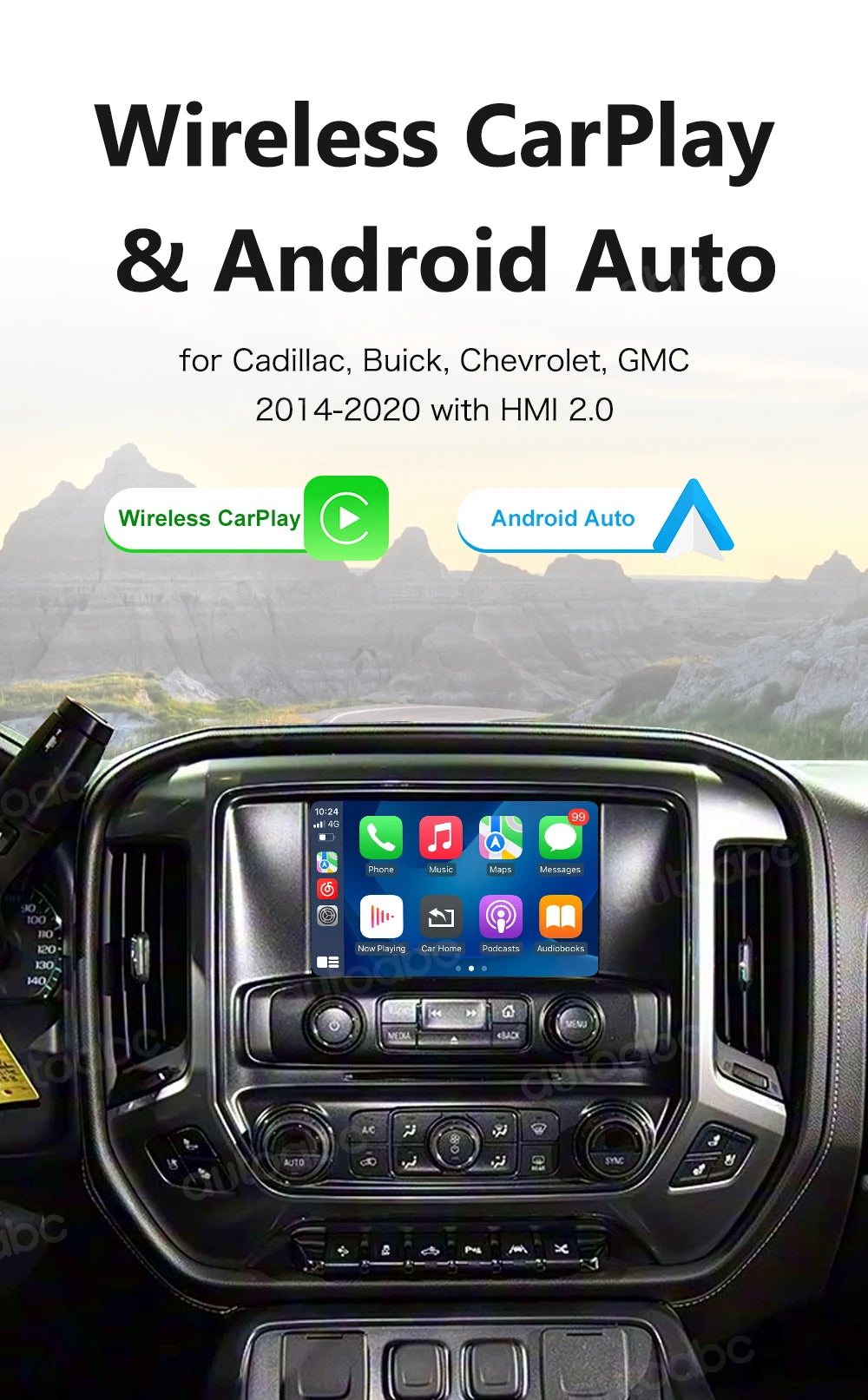Wireless CarPlay and Android Auto Interface for 2014-2020