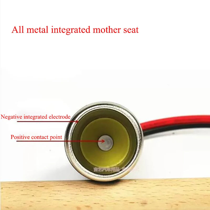 12V Battery Clamp to Cigarette Lighter Socket Adapter, 0.35-5m