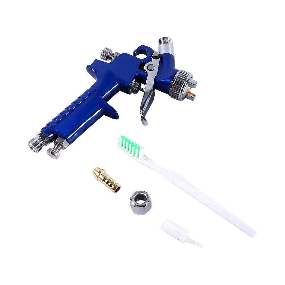 Air spray gun Blue Gravity Feed HVLP Mini Air Paint Spray Gun Low Pressure 0.8mm Nozzle 100ml Airbrush Pneumatic Paint Spray Gun