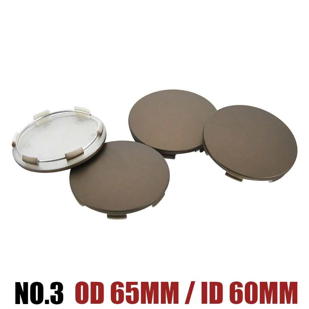 Universal Blank Wheel Center Caps, No Logo, Set of 4