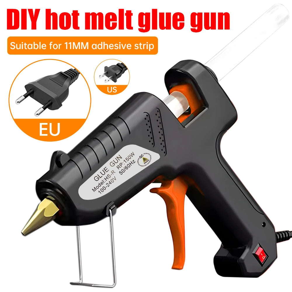 Hot Melt Glue Gun 110V/220V with Switch for 11mm Glue Stick Indusrial Adhesive Hot Gun Electric Heat Temperature Gun Repair Tool