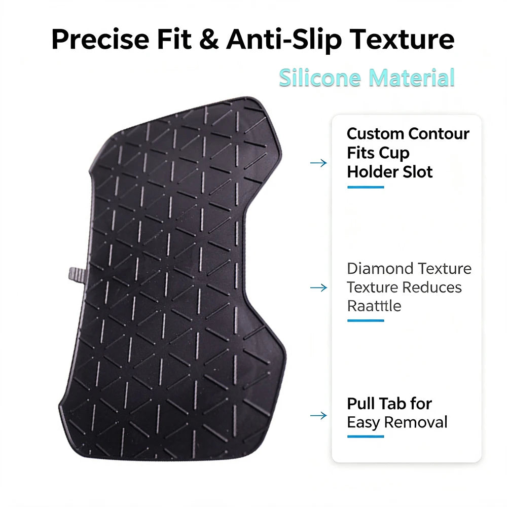 Silicone Center Console Cup Holder Mat for Toyota RAV4 2020-2025