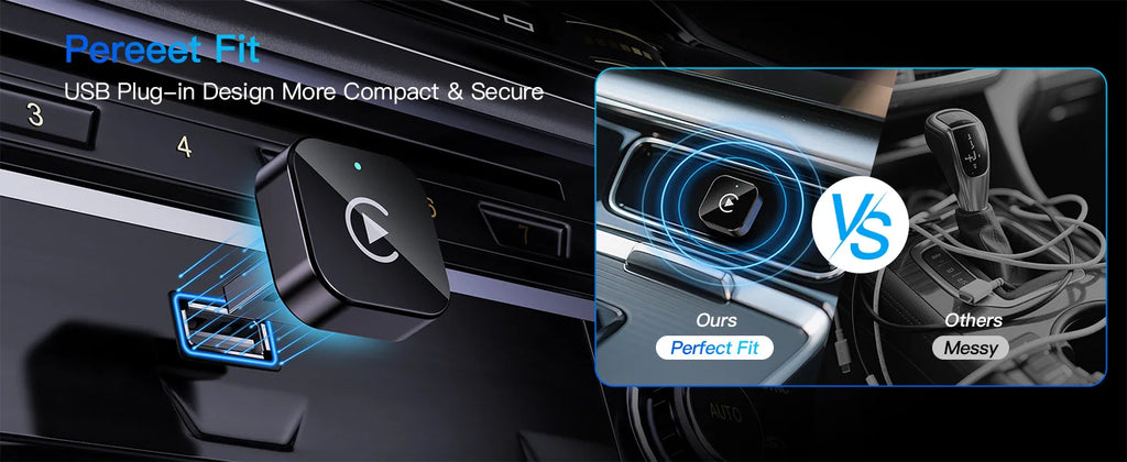 Wireless CarPlay Adapter for iPhone and Android Auto