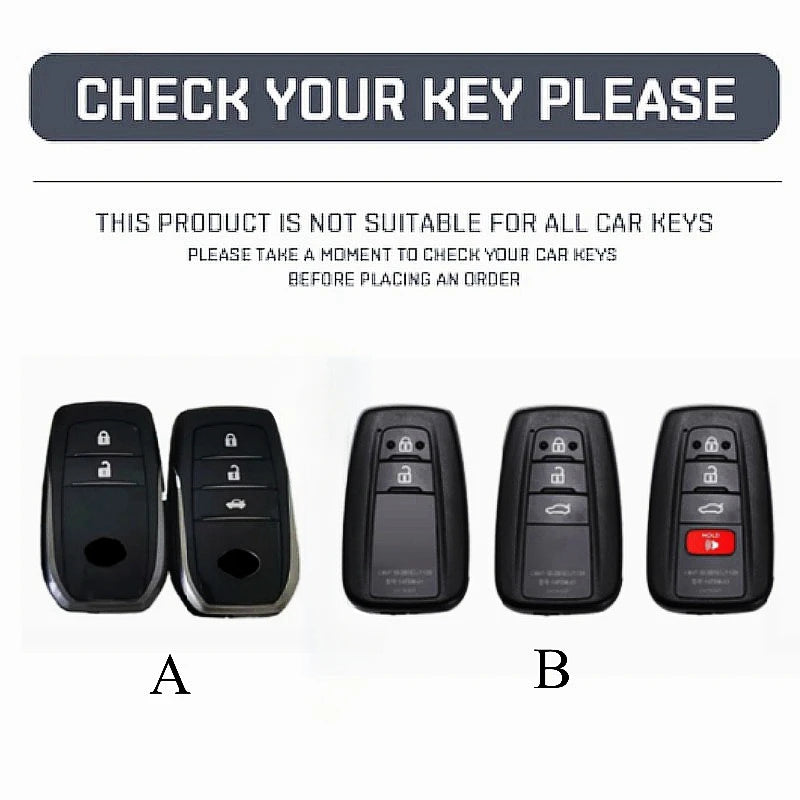 Leather Car Key Case for Toyota CHR Hilux Fortuner Key Fob Cover - image 2