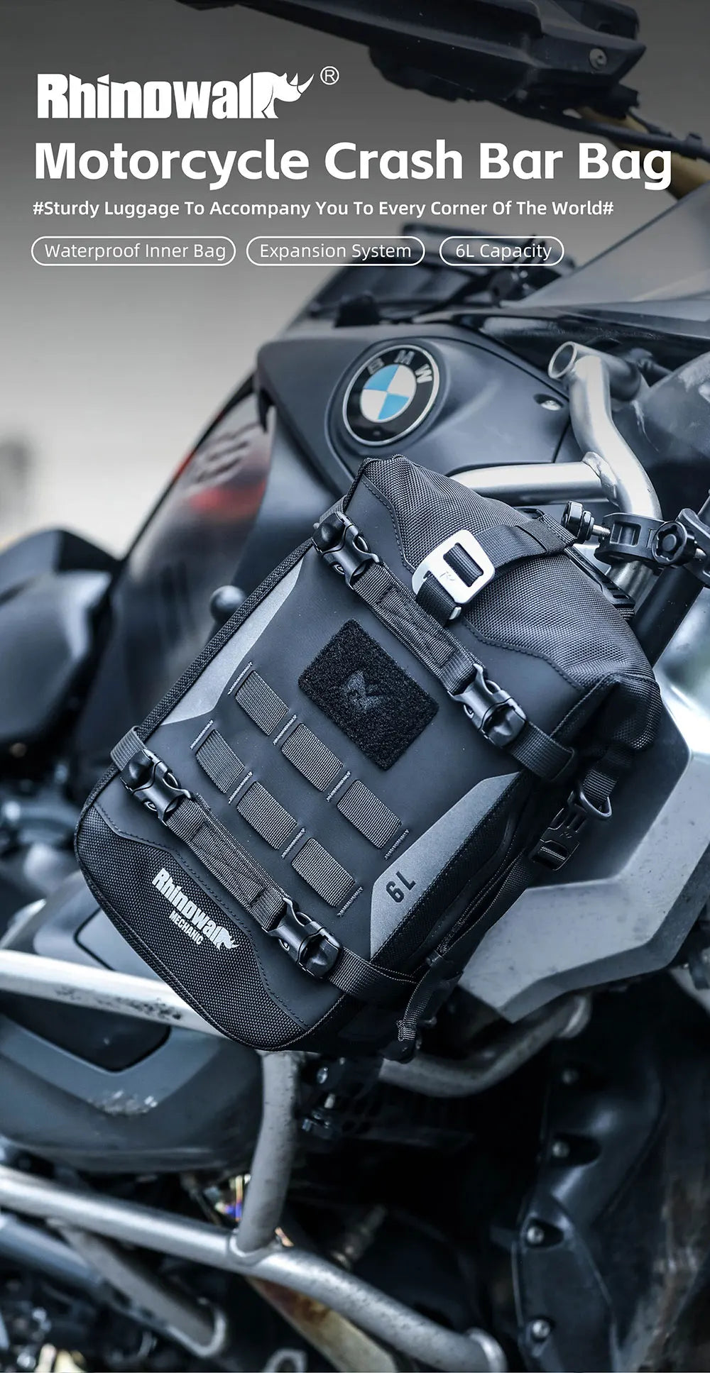 Rhinowalk Waterproof Crash Bar Bag & Tool Pouch - image 7