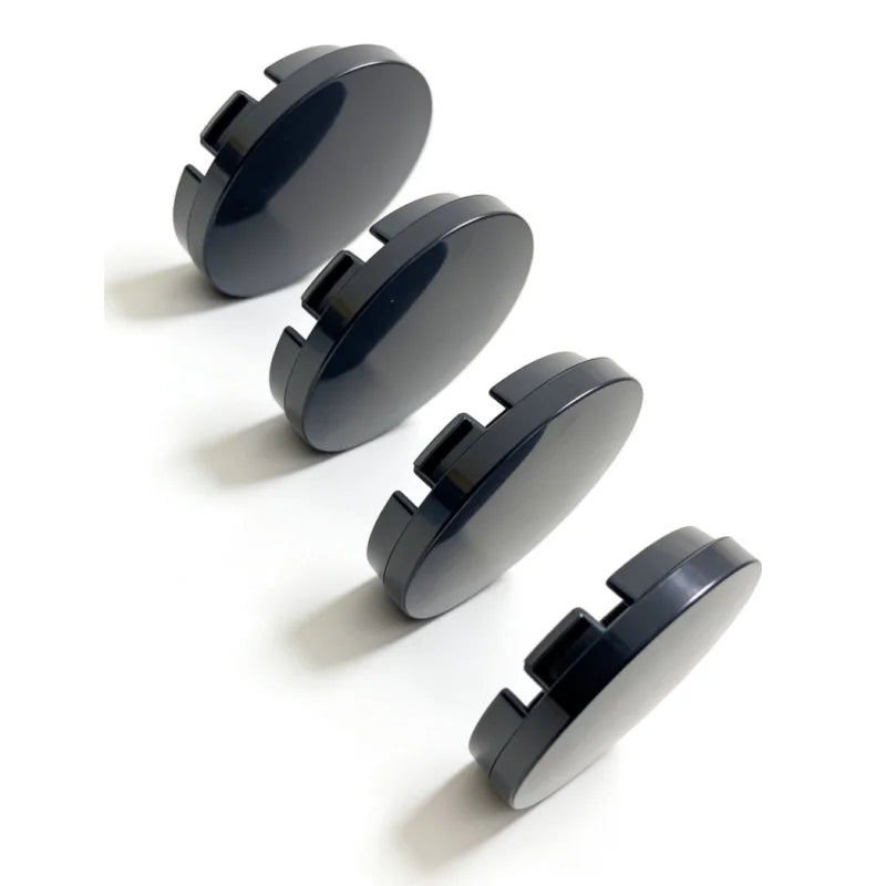 56mm Hub Caps for Cars - 4 Pack Black & Chrome - image 5
