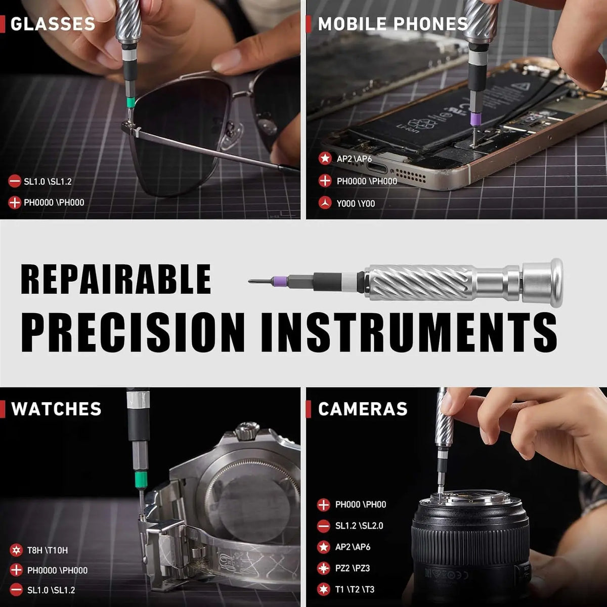 66 in 1 Ratchet Screwdriver Set with Detachable Handle, 6.2° Ratchet Head, Multi S2 Steel Bit Free Combination, Portable Repair