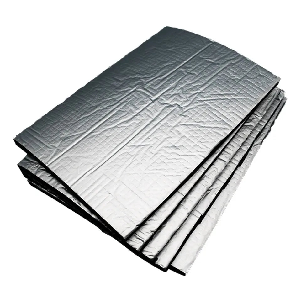 10mm car sound deadening pads 10 pack, aluminium foil foam for doors, roof and hood