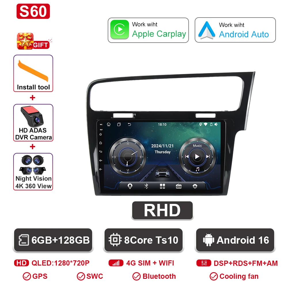 Android Car Stereo for VW Golf 7 MK7 GTI (2012-2021) - 9" Touchscreen - image 19