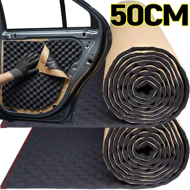 Self adhesive car sound insulation foam, hood and panel noise deadening mat