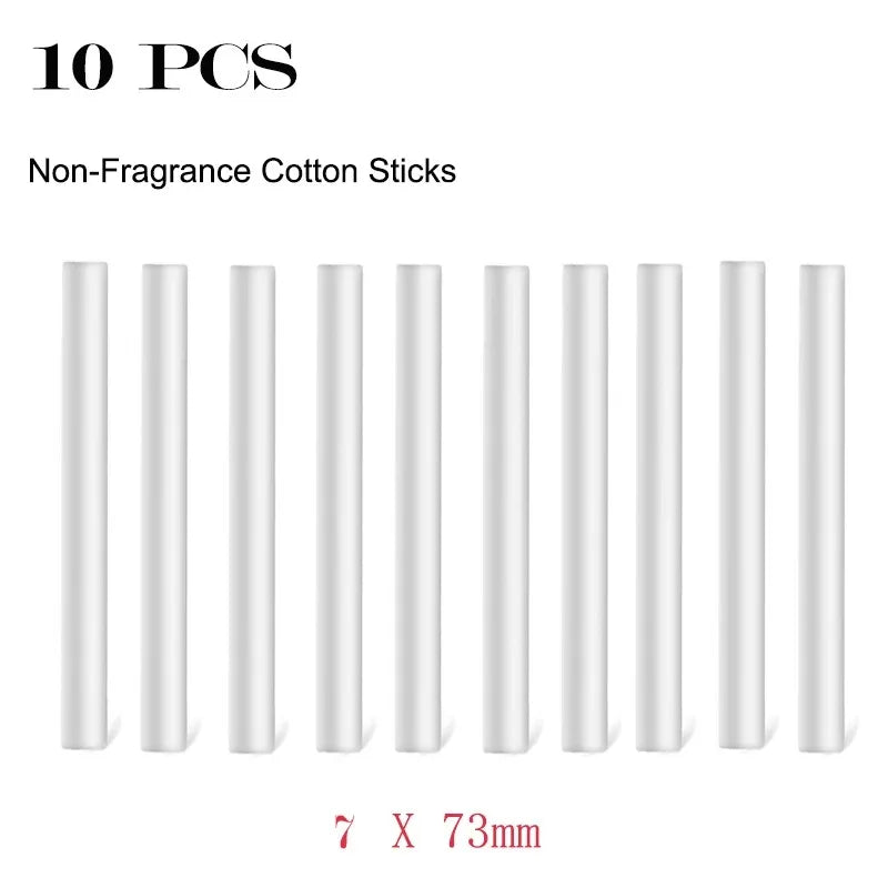 Unscented Cotton Refill Sticks for Car Vent Diffusers, 7 x 73mm